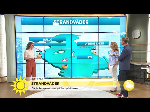 Så blir vädret på badplatser runt om i Sverige - Nyhetsmorgon (TV4)