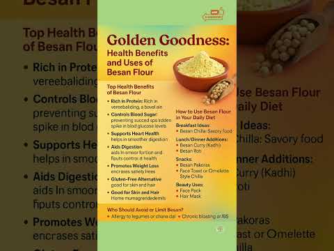 Top Health Benefits of Besan Flour#besanflour #healthbenefits #gramflour #indianfood #yt #glutenfree