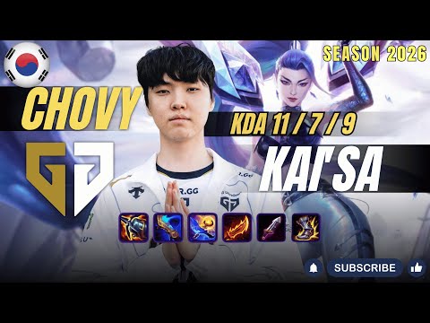 GEN Chovy KAI'SA vs MISS FORTUNE ADC - Patch 26.2 KR Ranked | lolrec