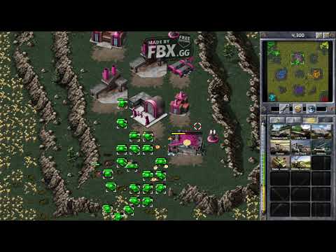 C&C Red Alert Remastered Skirmish - 1 Allies vs 7 Soviet Hard A.I