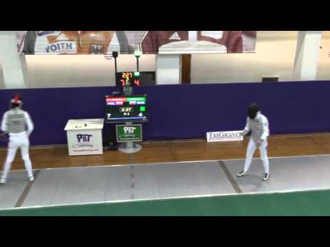 Fencing WC Women Foil Individual Budapest 2013 T32 piste green 04 IVANOVA Anastasia RUS vs CHLEWINSKA Karolina POL