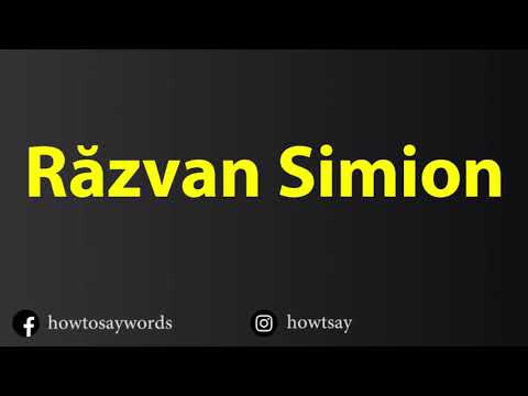 How To Pronounce Razvan Simion