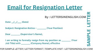Email for Resignation Letter – How to write Job Resignation Email