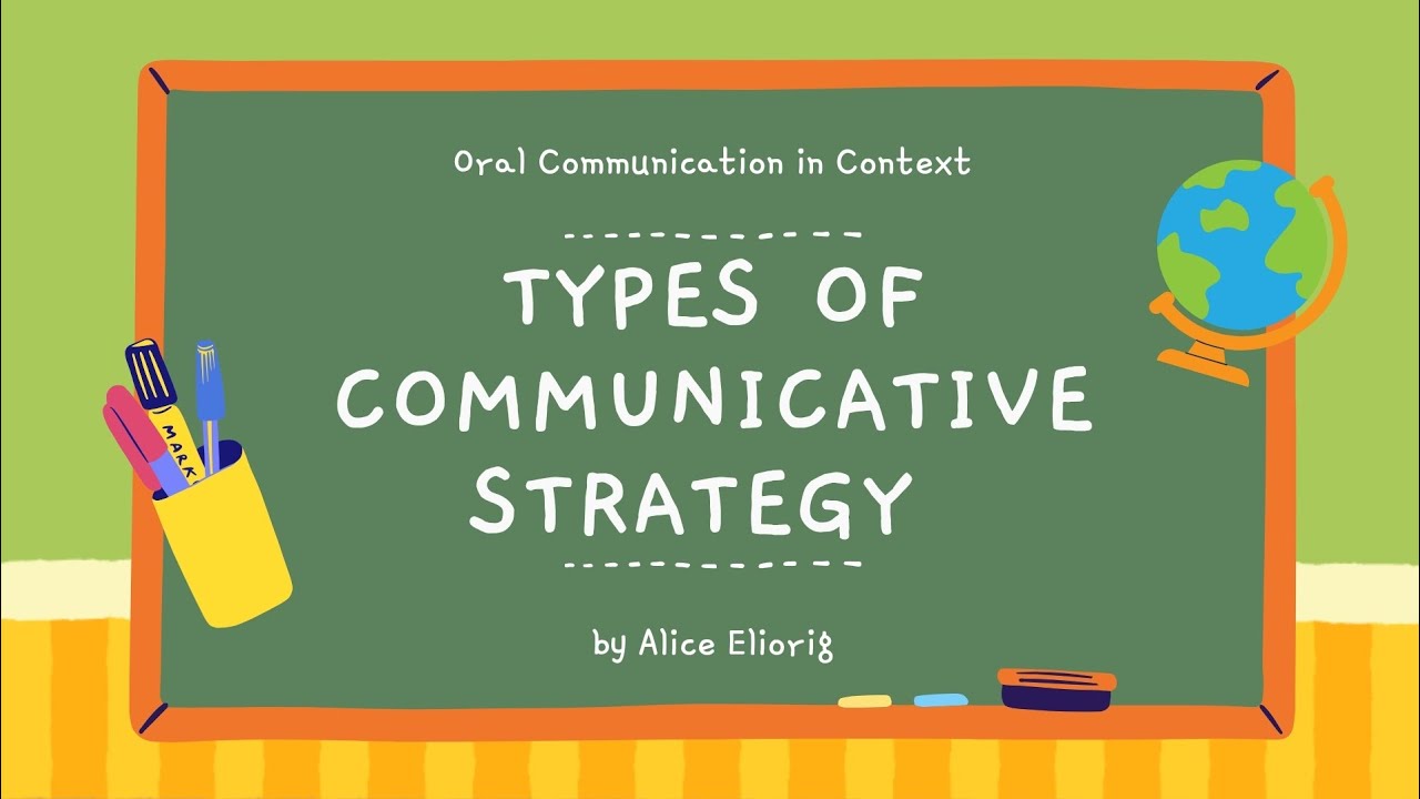 OralComm Types of Communicative Strategy