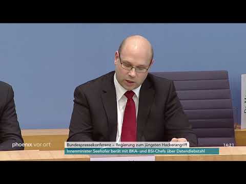 Berlin: Bundespressekonferenz mit Sören Schmidt zum Hackerangriff am 07.01.2019