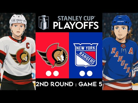 FULL GAME: NHL 09 (25 MOD) OTTAWA vs NY RANGERS / PLAYOFFS / 2ND ROUND / GAME 5