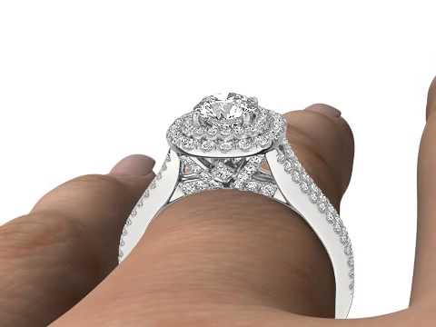 14k White Gold 1 1/4ct TDW Diamond Double Halo Engagement Ring (H-I, I1-I2)