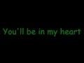 you'll be in my heart lyrics (tarzan soundtrack ...