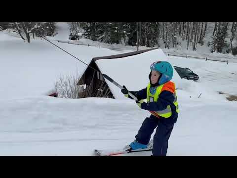 Předškoláci na lyžích, leden 2026