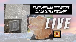 Resin Pouring Into Molds | Beach Letter Keychain & Demolding The Dog Plus A Giveaway | Resin Art