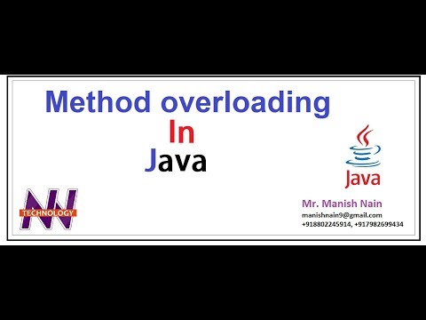 16 Java Tutorial For Beginners Method Overloading In Java Manish Nain