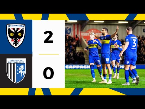 AFC Wimbledon 2-0 Gillingham 📺 | Bugiel brace takes Dons to seventh 📈 | Highlights 🟡🔵