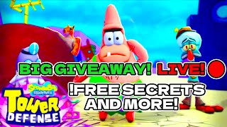 (LIVE🔴) - SpongeBob Tower Defense - Ultimate GIVEAWAY!