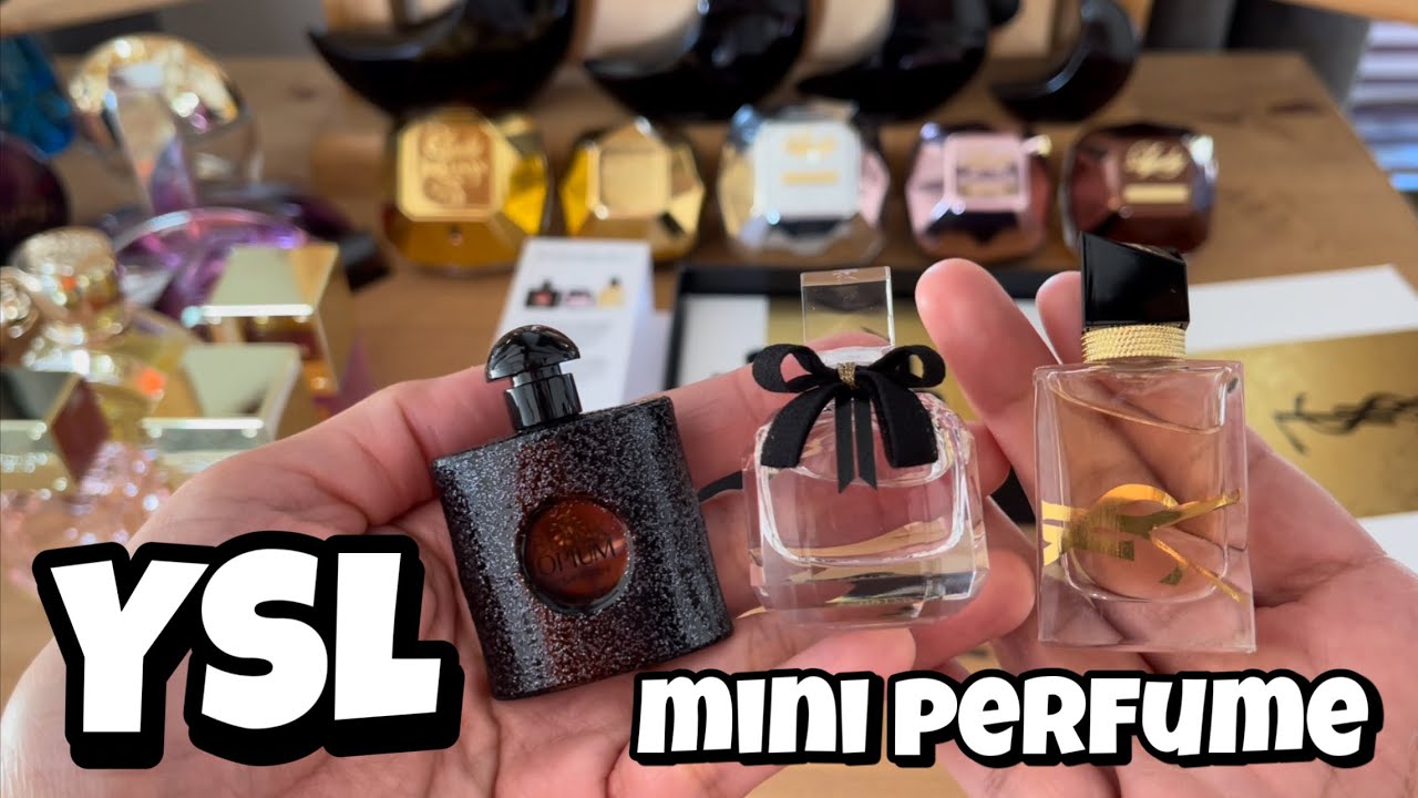 Watch video YSL mini perfume unboxing | cute tiny Yves Saint Laurent EDP | mini fragrance collection Now YSL mini perfume unboxing | cute tiny Yves Saint Laurent EDP | mini fragrance collection
