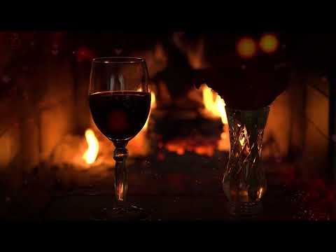 Romantic Music for Love Night❤️Crackling Fireplace & Love Making Music 3 Hours, Wine and Chill Music