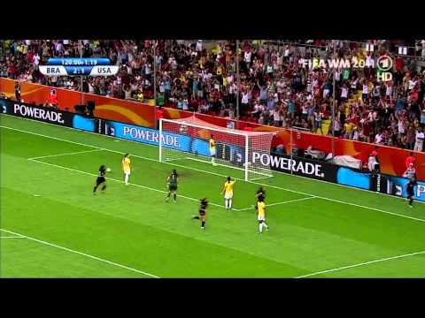 WM 2011 Brasilien - USA 2 - 2 Tor in letzter Sekunde!