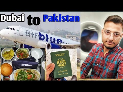 Dubai 🇦🇪 To pakistan 🇵🇰 flight ✈️ Air Blue  VLOG