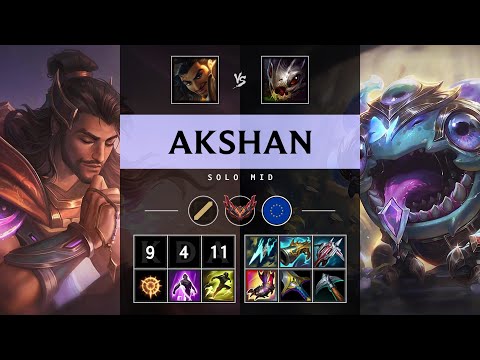 Akshan Mid vs Kog'Maw - EUW Grandmaster Patch 25.18