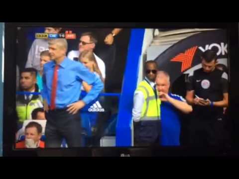 SANTI CAZORLA RED CARD AGAINST CHELSEA!!!