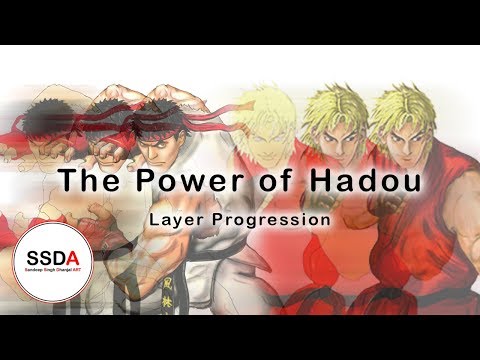 The Power of Hadou : Street Fighter II drawing