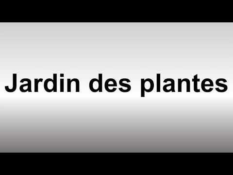 How to Pronounce Jardin des plantes
