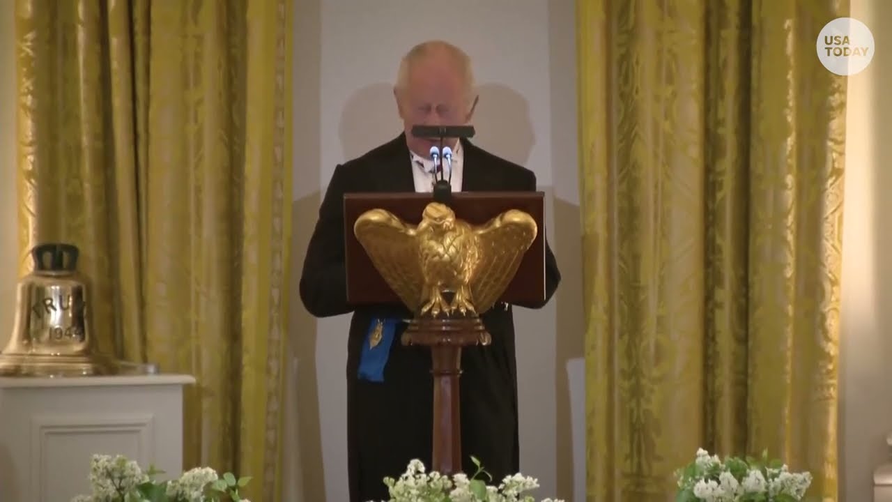 King Charles gifts Trump bell from WWII submarine HMS Trump during White House state dinner toast