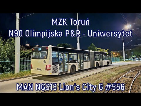 MZK Toruń - linia N90, MAN NG313 Lion's City G #556