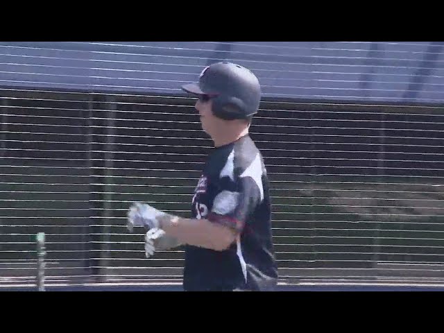 【ファーム】スタンド一直線!! マリーンズ・ドミンゲスの第5号2ランアーチで先制!! 2018/4/21 F-M(ファーム)