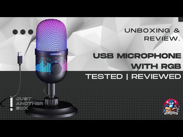 Vídeo relacionado con Aokeo Micrófono para Juegos, micrófono USB de computadora para PC, Mac, PS4/5, micrófono Condensador de Podcast para grabación de Estudio, para transmisión de Podcast Youtube, con luz LED