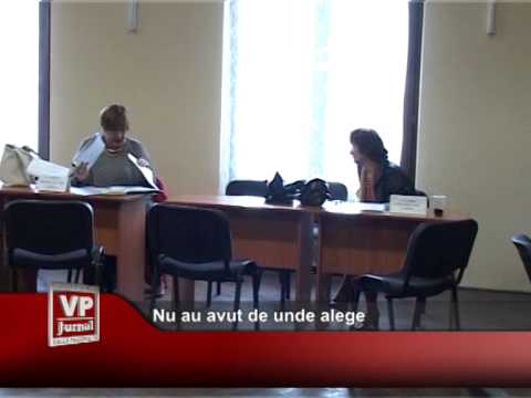 Nu au avut de unde alege
