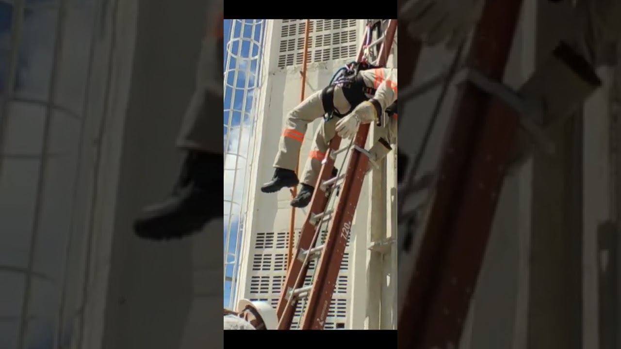 Procedimento de Resgate em Poste com uso de escada - NR 35 trabalho em Altura - Melhor Tutorial