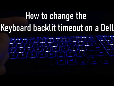 How to change the Keyboard backlit timeout on a Dell