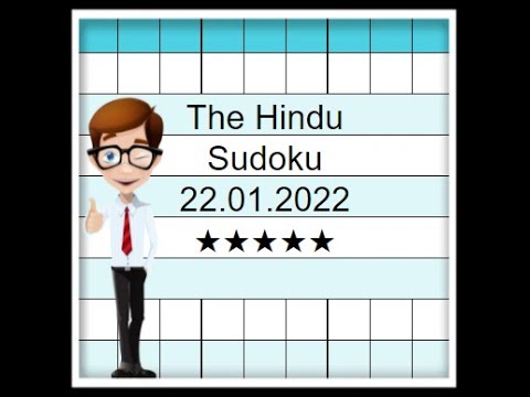 🔊🔴How to Solve The Hindu Sudoku 5 Star | Step by Step Solution | 22.01.2022| Difficulty Level  ★★★★★