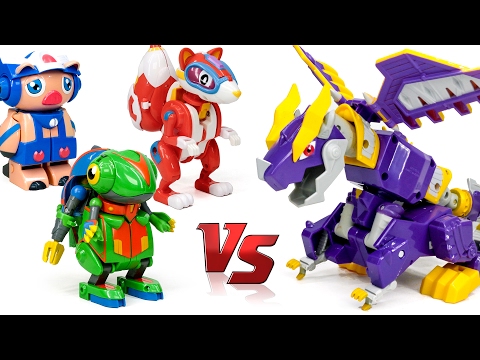 Super Animal Transformers SubtleFox SmallDragon FlameDragon HumPig Transformation