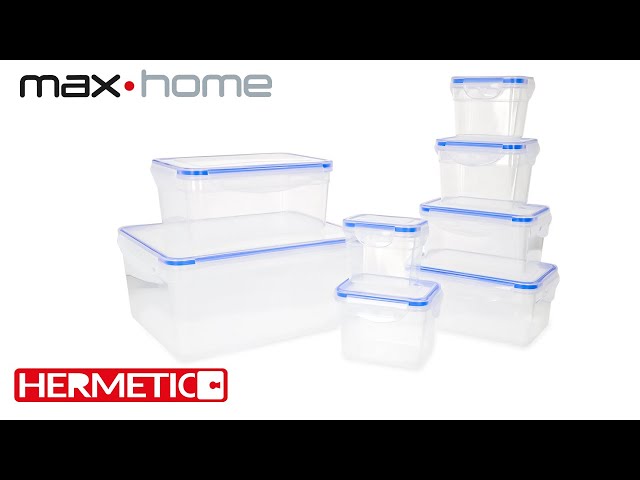 Vídeo relacionado con AKTIVE 16557 Max Home Pack 17 recipientes plástico, Capacidades de 0.2 L a 2.5 L, Plástico sin BPA, Diseño apilable, Aptos para microondas, congelador y lavavajillas, Para conservar alimentos