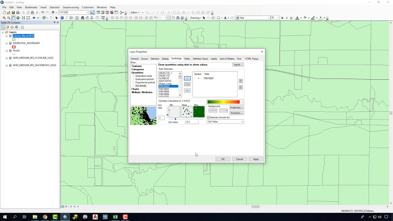 Creating a Dot Density Map in ArcMap