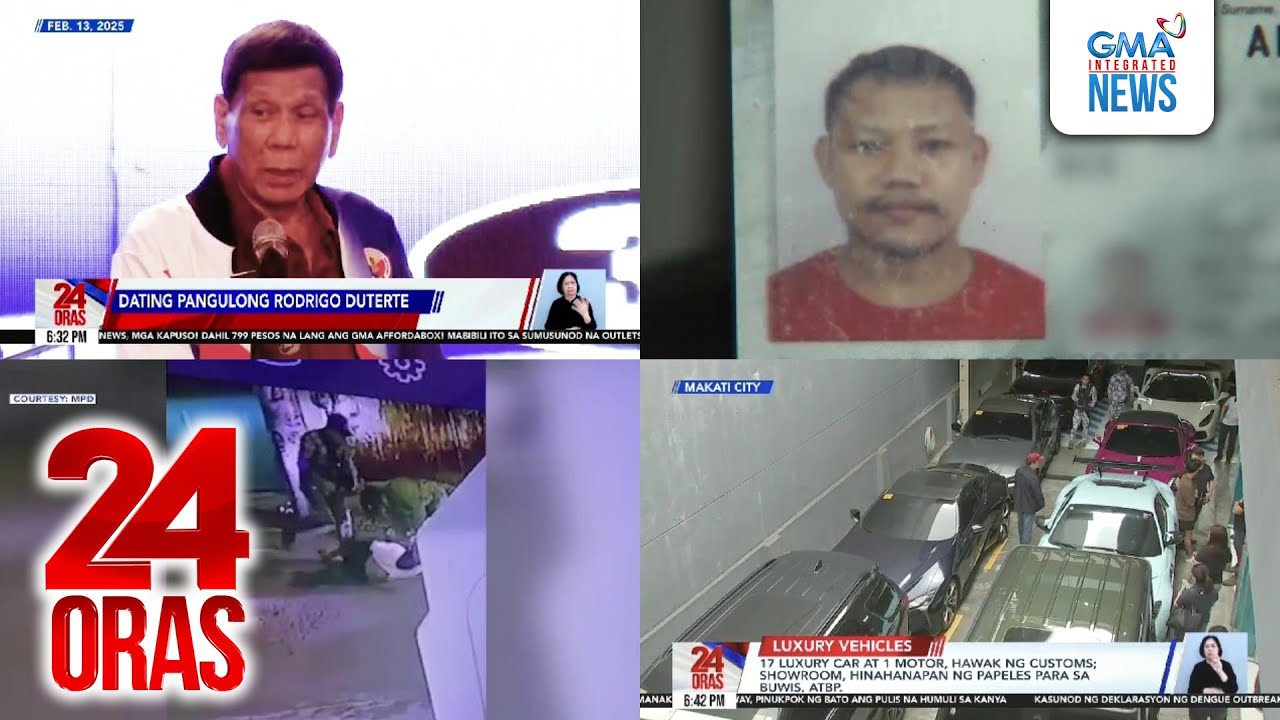 24 Oras: (Part 1) Ex-Pres. Duterte, sinampahan ng reklamo dahil sa pahayag na pagpatay sa..., atbp.
