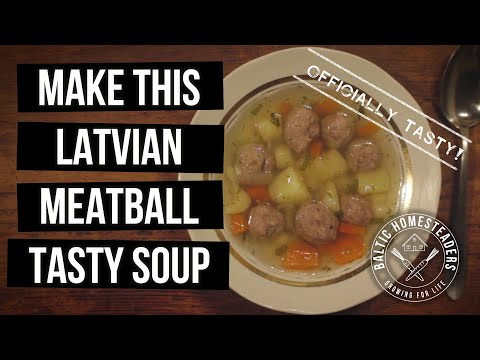 Super Tasty Latvian Frikadeļu Zupa (Meatball Soup) Full Recipe