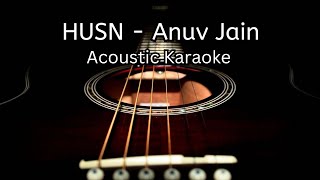 HUSN  Anuv Jain  Karaoke With Lyrics  Guitar