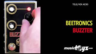 Video thumbnail for Beetronics Buzzter Boost Preamp Guitar Pedal by musictoyznetwork