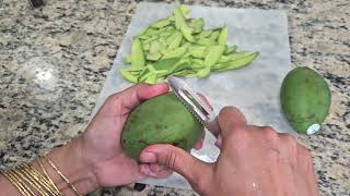 How to Shred Raw Mango  #keri #gratedmango #kadokash keri