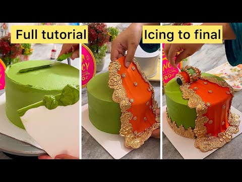 Mehndi Cake full tutorial #viralvideo #wedding #art