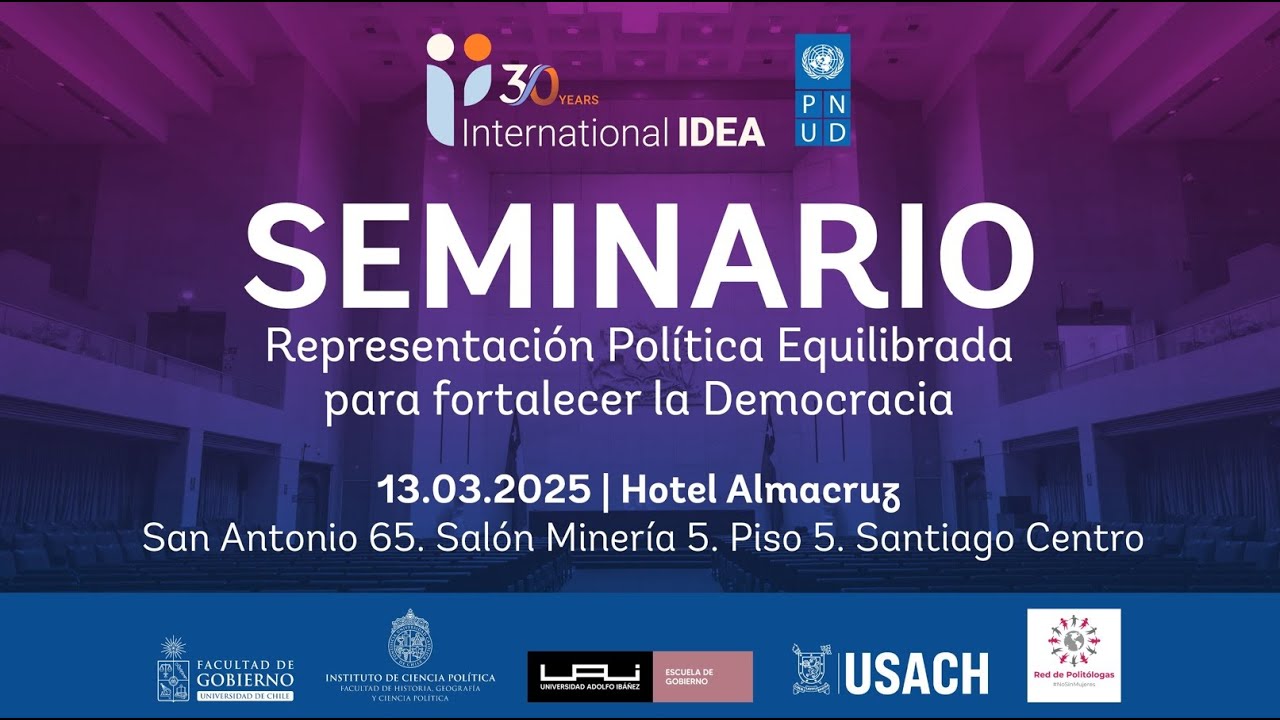 Seminario PNUD IDEA | Representación política equilibrada para fortalecer la democracia