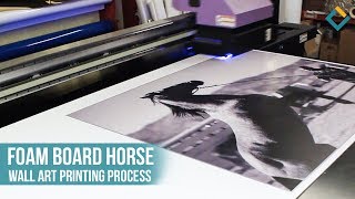 Horse Wall Art: Photo Mounting - UV Printing Process on Foam board