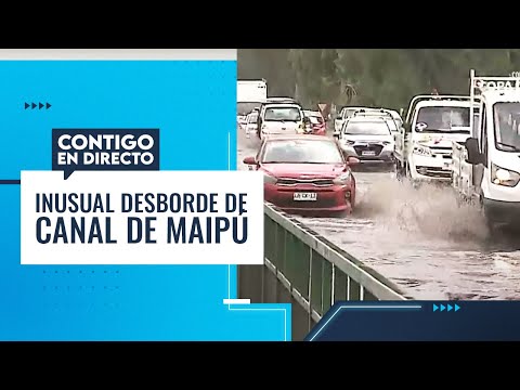 El inusual DESBORDE de canal Tagle en Maipú - Contigo en Directo
