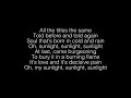 Hozier- Sunlight Lyrics
