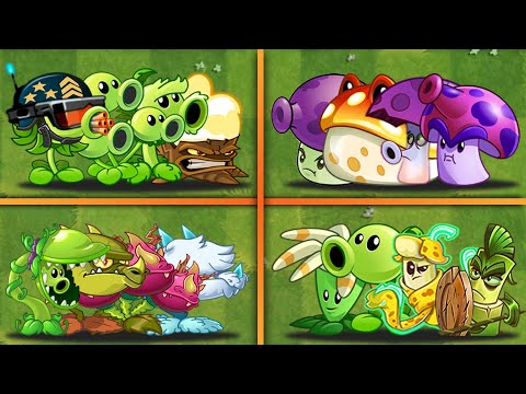 Random 4 Team 4 Plants - Who Will Win? - PVZ 2 Team Plants vs Team Plants