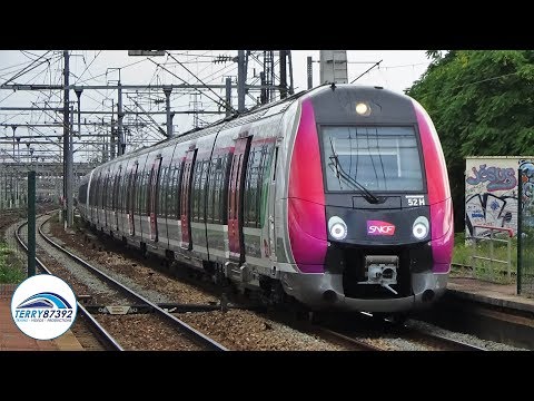 Les trains NAT Z50000 "Francilien" de la banlieue nord Parisienne.