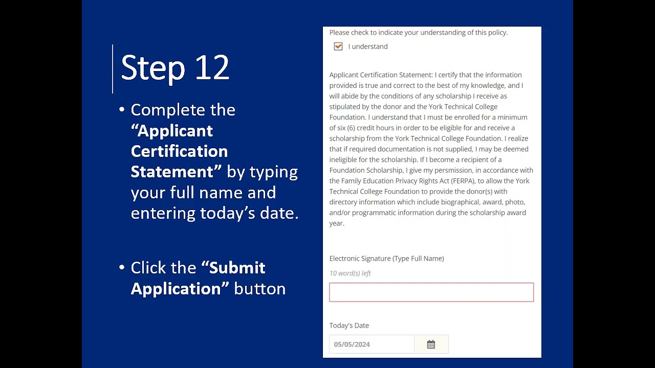 YTC Foundation Scholarship Application Tutorial 2024