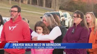 Community gathers in support of family of missing Virginia Tech student